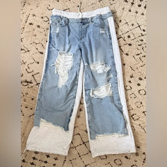 SER.O.YA ORSON WIDE LEG JOGGER SWEATPANTS, TIDAL, MEDIUM - Picture 6 of 16